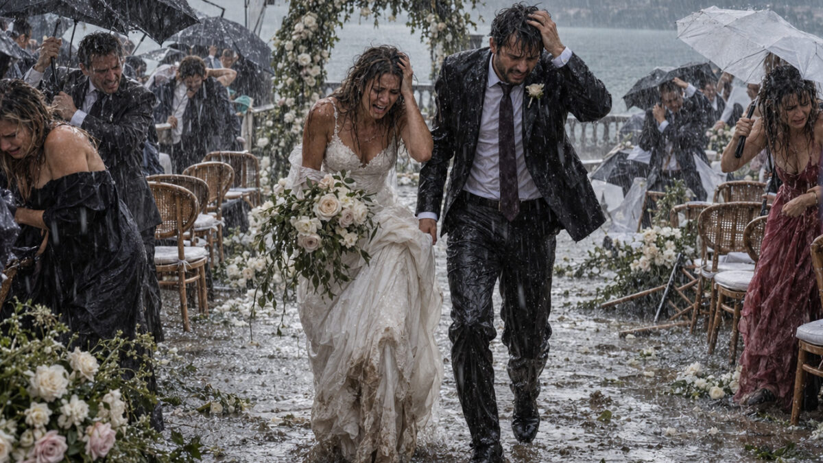 matrimonio sott8217acqua gli invitati salvano la festa8230 a colpi di sedia e quello che fanno sul tetto 232 incredibile da Ilfattoquotidiano.it matrimonio sott8217acqua gli invitati salvano la festa8230 a colpi di sedia e quello che fanno sul tetto 232 incredibile