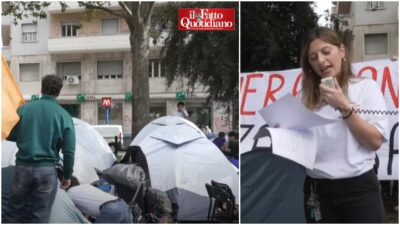 Copertina di “La gente si chiede come pagare l’affitto e il governo parla di legge elettorale”: a Roma tende in piazza, l’onda spagnola arriva in Italia