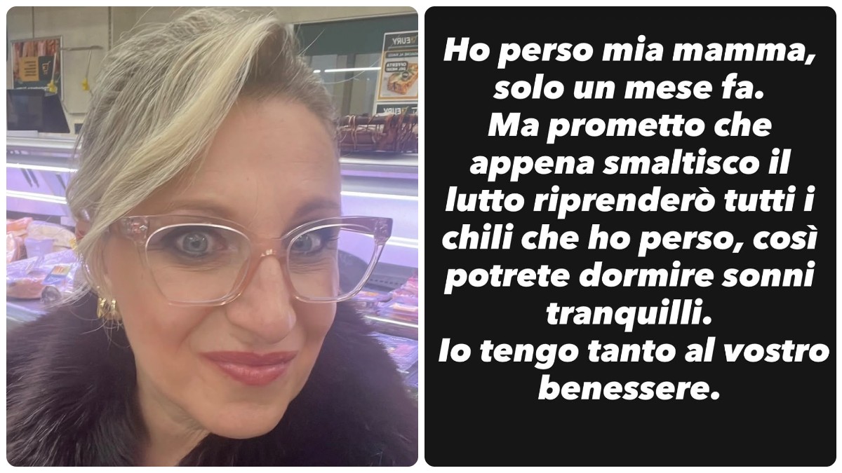 ho perso mia mamma solo un mese fa ma prometto che appena smaltisco il lutto riprender242 tutti i chili che ho perso la risposta di katia follesa agli haters da Ilfattoquotidiano.it ho perso mia mamma solo un mese fa ma prometto che appena smaltisco il lutto riprender242 tutti i chili che ho perso la risposta di katia follesa agli haters