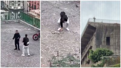 Copertina di Lancio di pietre dalla terrazza di Posillipo (Napoli). La denuncia: “Non è la prima volta”