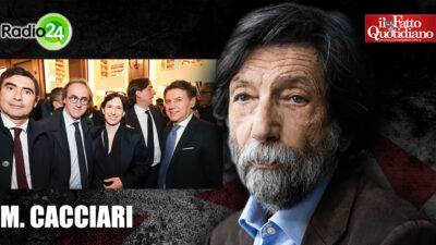Copertina di Cacciari sul campo progressista: “Prima il programma e poi il leader? Puttanate, serve un terzo nome. Schlein deve ancora dimostrare tutto”