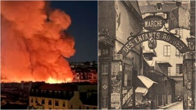 Copertina di Parigi, devastato da un incendio il Marché des enfants rouges: era il più antico mercato coperto della città