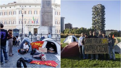 Copertina di Da Montecitorio alla Biblioteca degli alberi di Milano, tornano le tende degli studenti: "Diritto allo studio trasformato in affare per i privati"