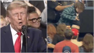 Copertina di Trump insulta e deride una manifestante in Ohio: “Sta tornando dalla mamma, deve mettersi a dieta”
