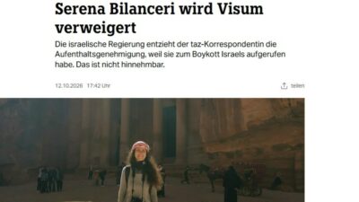 Copertina di Israele nega il visto di lavoro e revoca il permesso di soggiorno alla giornalista italiana Serena Bilanceri. “Inaccettabile limitazione della libertà di stampa”