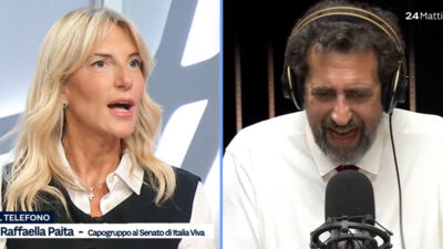 Copertina di “Paita, ma ci sente? Ferma!”. Spetia sbotta in diretta su Radio24, mentre la senatrice di Italia Viva continua a parlare a ruota libera
