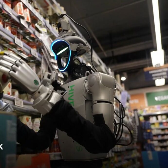 “Lui riempie gli scaffali con la merce e tu ne controlli i movimenti”: robot al lavoro in un supermercato in Danimarca. Ecco l’inedita sperimentazione