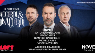 Copertina di Padellaro, Mieli, Carofiglio, Ainis e Veludo ospiti di Sommi ad Accordi&Disaccordi sabato 17 ottobre. Con Travaglio e Scanzi