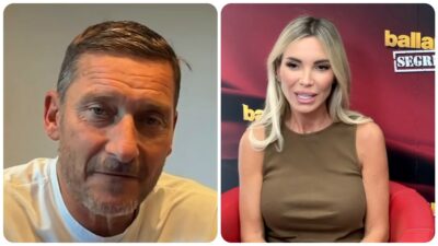 Copertina di “La accompagna spesso a Saxa Rubra, si è messo in un angolo e si è emozionato”: Francesco Totti “manager ombra” di Noemi Bocchi a “Ballando con le Stelle”
