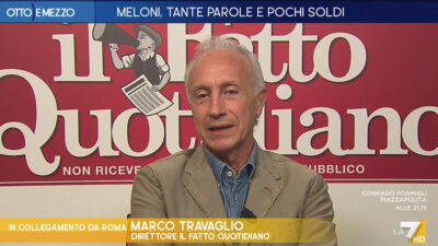 Copertina di Travaglio a La7: “Questo è il primo centrosinistra che fa opposizione, ma per certi circoletti ne fa troppa. Vogliono rifilargli Renzi e Gentiloni”