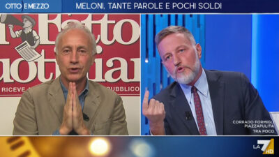 Copertina di Travaglio a La7: “Renzi è come lo scorpione che punge la rana e fa affondare tutto, compreso se stesso”. Botta e risposta con Giannini