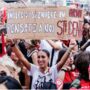 Copertina di Corteo Cgil a Roma, Landini: “Il 20 novembre sciopero generale, no all’aumento delle spese militari”. In piazza anche Conte e Schlein: “Costruiamo insieme l’alternativa a Meloni”