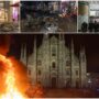 Copertina di Milano dopo la guerriglia urbana: vetrine in frantumi e danni. Una sessantina di fermati di cui la metà ragazzini e 25 feriti