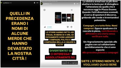 Copertina di Nomi e indirizzi dei presunti responsabili delle violenze a Milano su Instagram: minaccia o provocazione? “Qualcuno ci è cascato”
