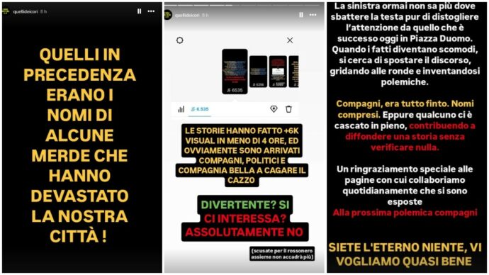Nomi e indirizzi dei presunti responsabili delle violenze a Milano su Instagram: minaccia o provocazione? “Qualcuno ci è cascato”