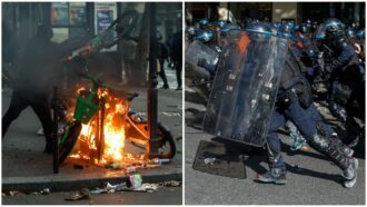 Copertina di Macron: “Rabbia e vergogna. I prefetti potranno vietare manifestazioni”. In tutta Francia 2400 fermi dopo le violenze