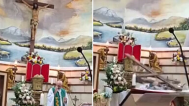 Si stacca all’improvviso il crocifisso alle sue spalle e lo centra in pieno: parroco muore durante la messa sotto gli occhi dei fedeli presenti
