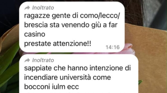 La paura corre nelle chat: “Vogliono incendiare le università e stuprare le ragazze”. Ma è psicosi da fake news