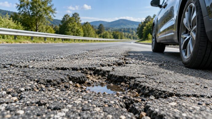 Addio buche sulle strade, arriva l’asfalto intelligente che si ripara da solo