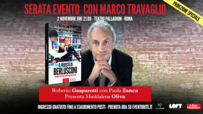 Copertina di “Il regista di Berlusconi”: il 2 novembre a Roma la serata speciale con Travaglio, Oliva, Zanca e Gasparotti