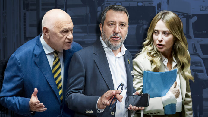 Pochi spiccioli e una minaccia ai Tir: “Via i blocchi o subito precettazione”