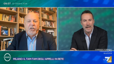 Copertina di Scontro tra Sommi e Friedman su La7. “Attento a dare del filoputiniano, poi le querele si pagano”. “Mi minacci, signor avvocatino cafone?”