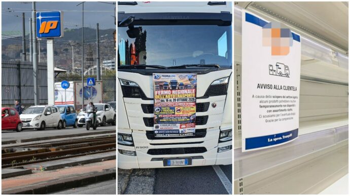 Copertina di Caro carburanti, il blocco dei tir in Campania prosegue. La Doria mette in ferie 600 dipendenti. Federdistribuzione: “Già buttati quintali di pesce”