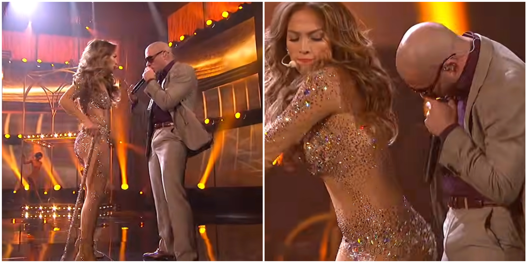 “Ero visibilmente eccitato quando ho ballato e cantato con Jennifer Lopez”: Pitbull fa una confessione piccante