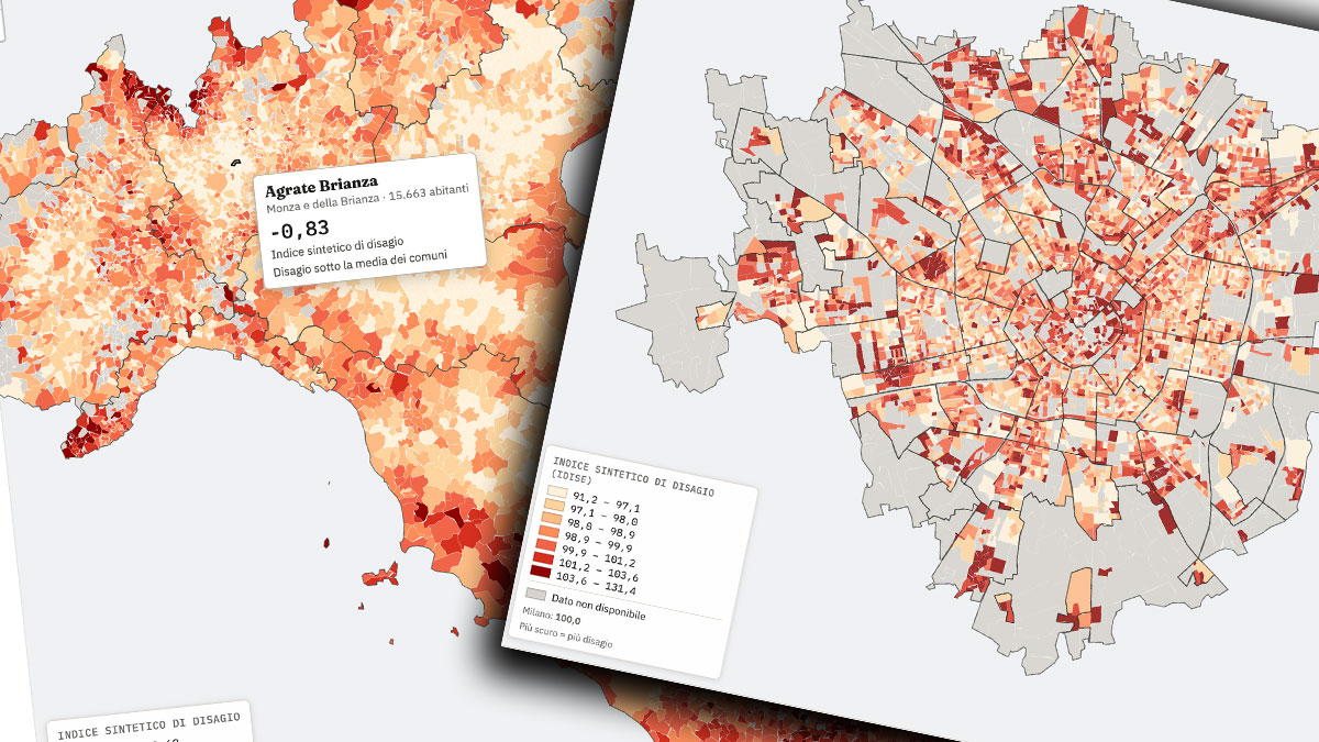 Da Milano all’intera penisola: così è distribuito il disagio sociale in Italia – le mappe interattive