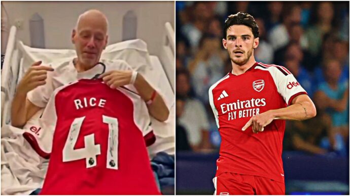 “Non possiamo regalargli più tempo”: l’appello social di migliaia di sconosciuti per Pete, tifoso dell’Arsenal malato terminale. E Rice risponde