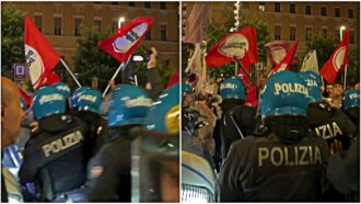 Copertina di Napoli, tensione al corteo di Potere al Popolo contro il carovita: scontri tra manifestanti e polizia