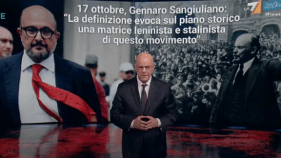 Copertina di Crozza su Sangiuliano e la “matrice leninista” della guerriglia dei ragazzi: “Ce li vedi i tredicenni che scelgono il 17 perché evoca Lenin?”