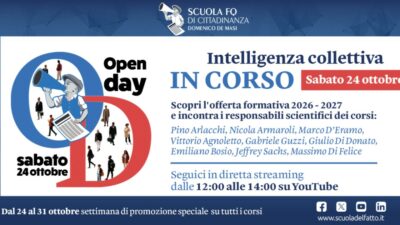 Copertina di Intelligenza collettiva in corso. L’open day della Scuola di cittadinanza del Fatto