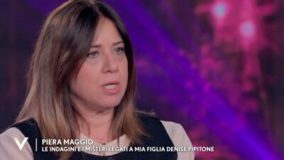 Copertina di “Due giorni prima del sequestro ebbi un presagio, sentii qualcosa di strano e spaventoso nei suoi confronti. Mi squarciarono le ruote dell’auto, fui pedinata”: così Piera Maggio a Verissimo