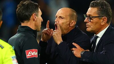 Copertina di Stangata per Allegri: due giornate di squalifica, salta anche la Juve. Le motivazioni del giudice sportivo, il Napoli fa ricorso