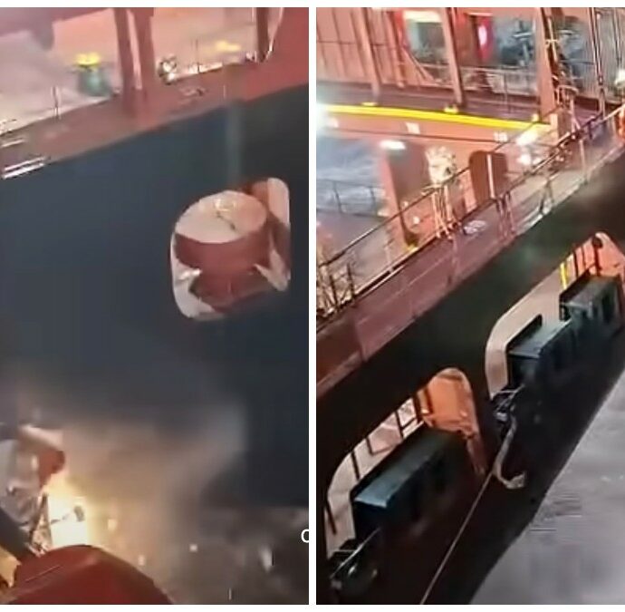 “Ci rammarichiamo profondamente coi passeggeri per il disagio causato”: scontro tra una nave da crociera e due navi portacointener. Annullato il viaggio