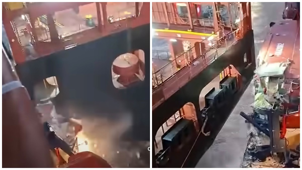 Una crucero choca con dos portacontenedores en Bremerhaven y se cancela el viaje