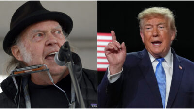 Copertina di Neil Young fa causa al comitato di Donald Trump per 10 milioni di dollari: il brano “Rockin’ in the Free World” suonato ancora, nonostante l’accordo del 2020