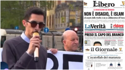 Copertina di Da “ayatollah dei maranza” a “ideologo eversore”. Youssef Siher, così i giornali hanno sbattuto il mostro in prima pagina