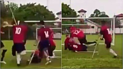 Copertina di Spinte, cazzotti e stampelle che volano: il torneo per calciatori amputati finisce in rissa dopo i rigori | Video